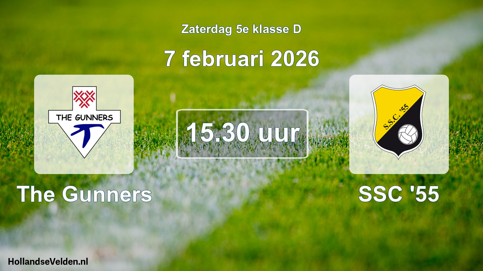 Scheduled Match: The Gunners - SSC '55 (7 February 2026)