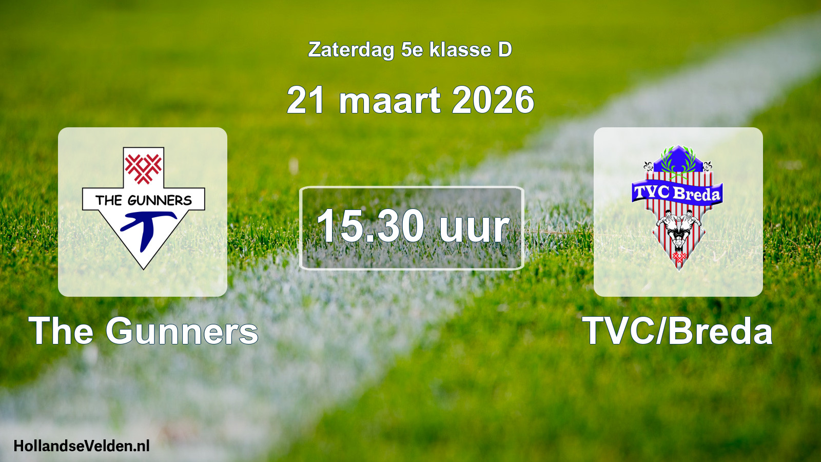 Scheduled Match: The Gunners - TVC/Breda (21 March 2026)
