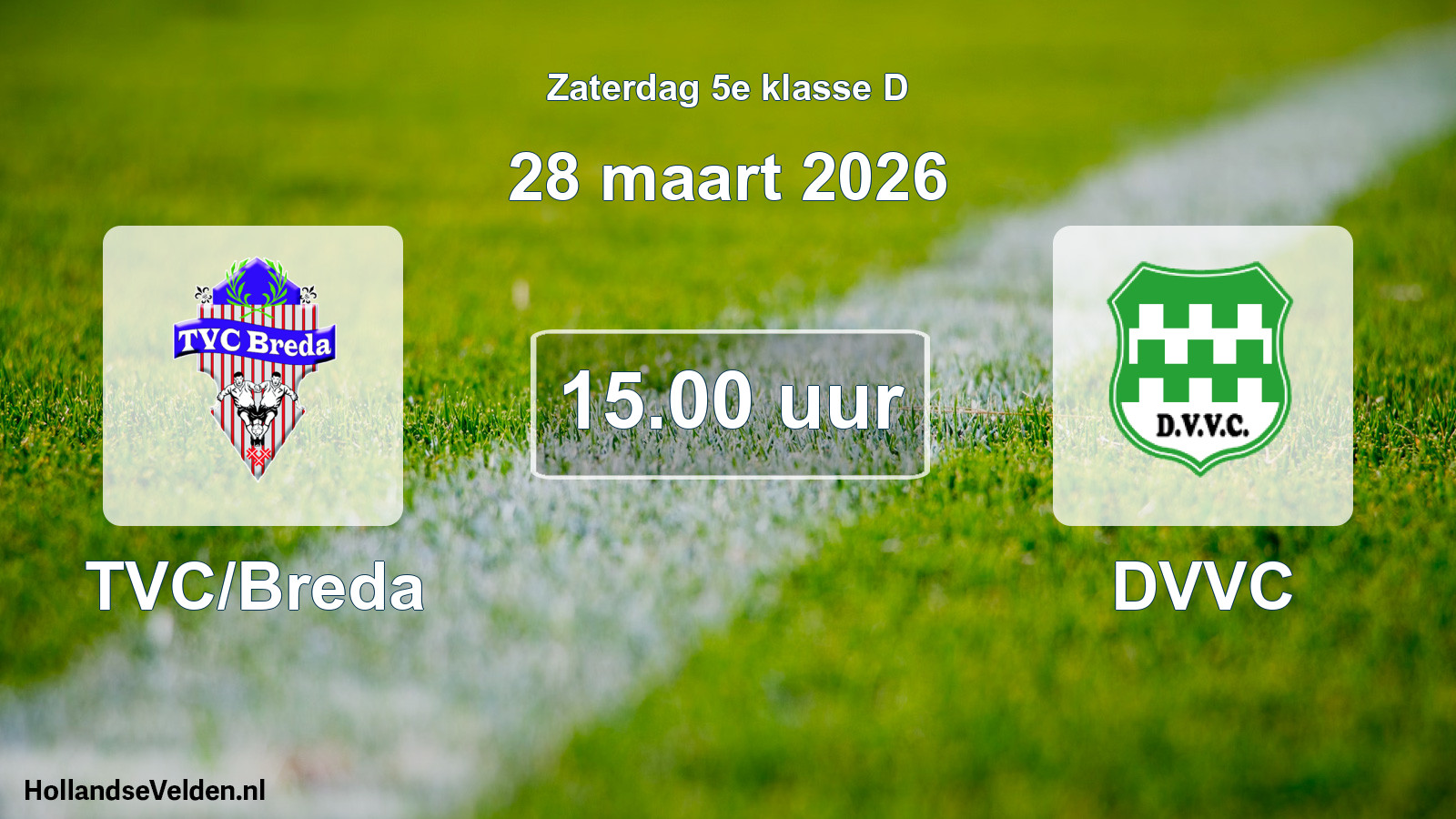 Geplande wedstrijd: TVC/Breda - DVVC (28 maart 2026)