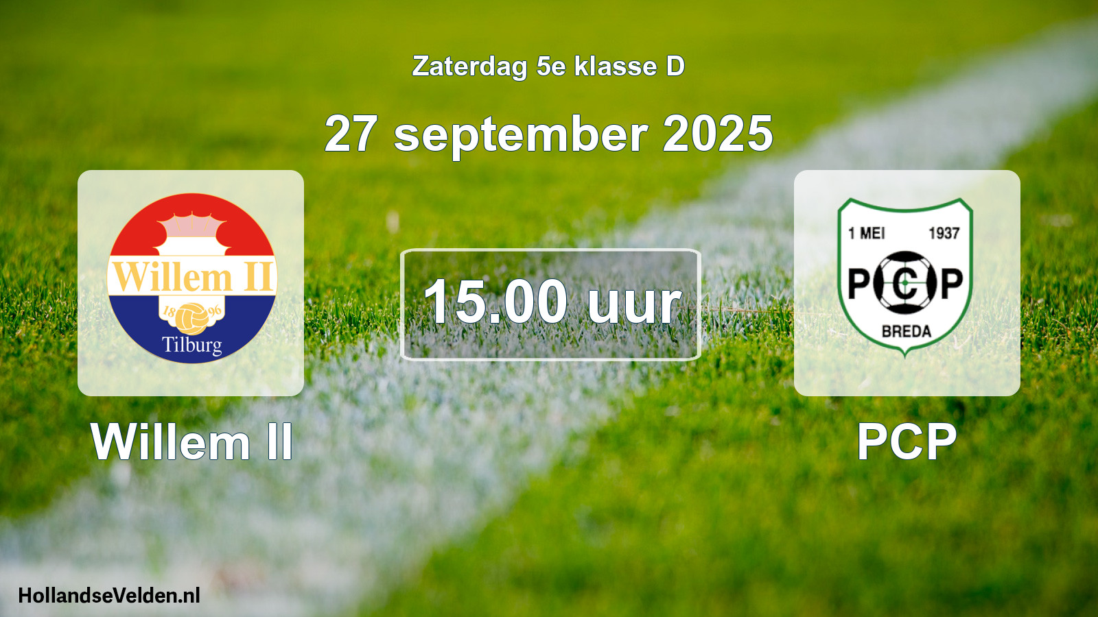 Geplande wedstrijd: Willem II - PCP (27 september 2025)