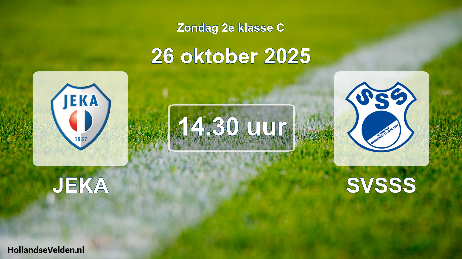 Geplande wedstrijd: JEKA - SVSSS (26 oktober 2025)