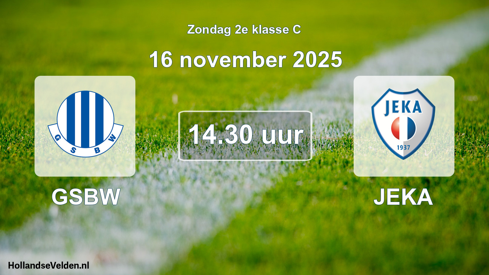 Geplande wedstrijd: GSBW - JEKA (16 november 2025)