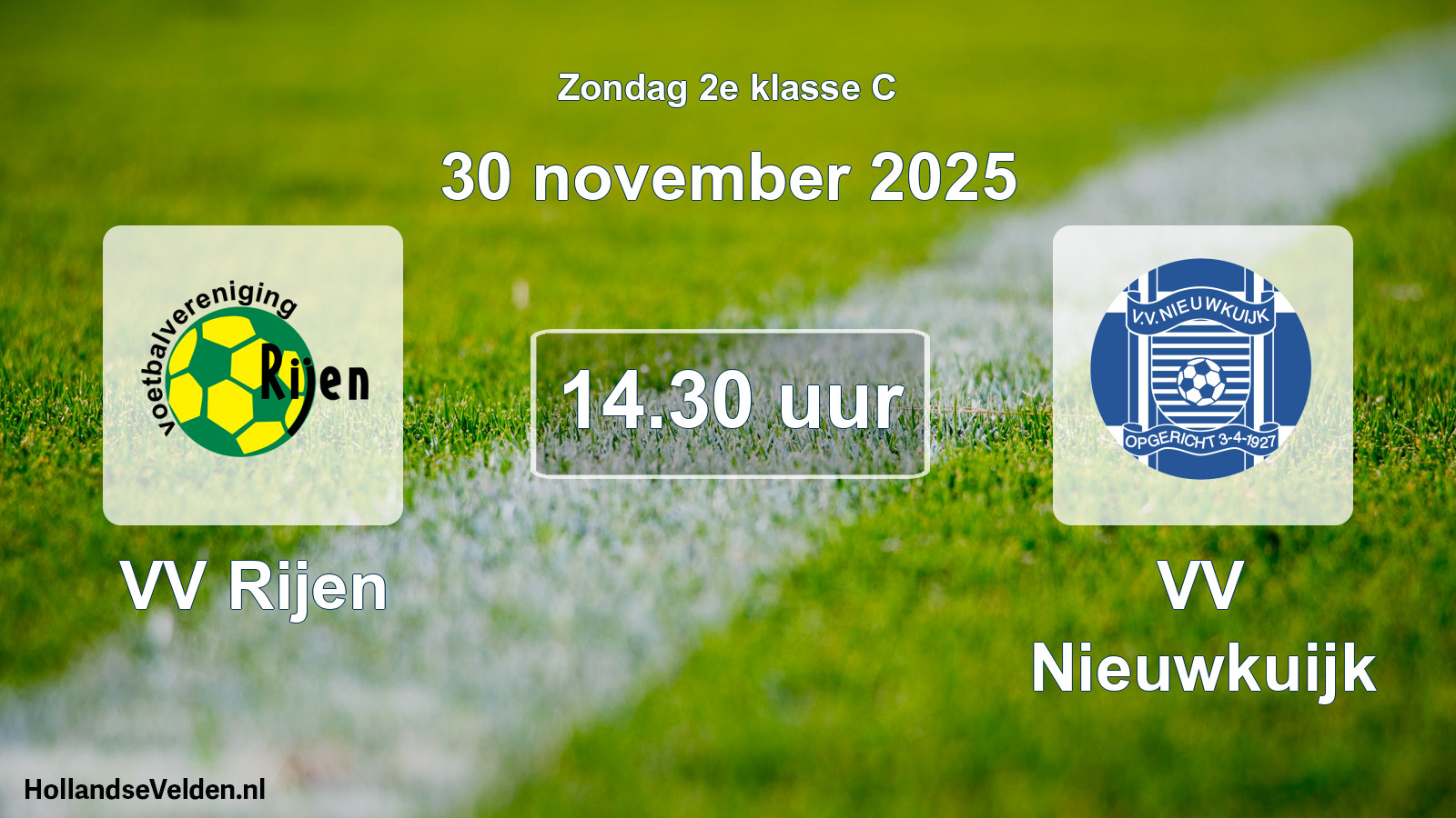 Geplande wedstrijd: VV Rijen - VV Nieuwkuijk (30 november 2025)