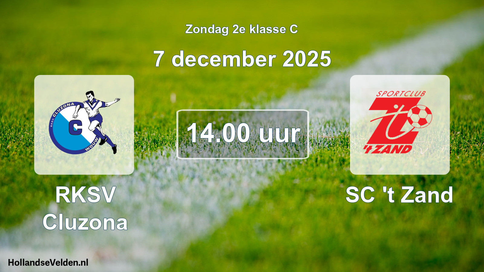 Scheduled Match: RKSV Cluzona - SC 't Zand (7 December 2025)