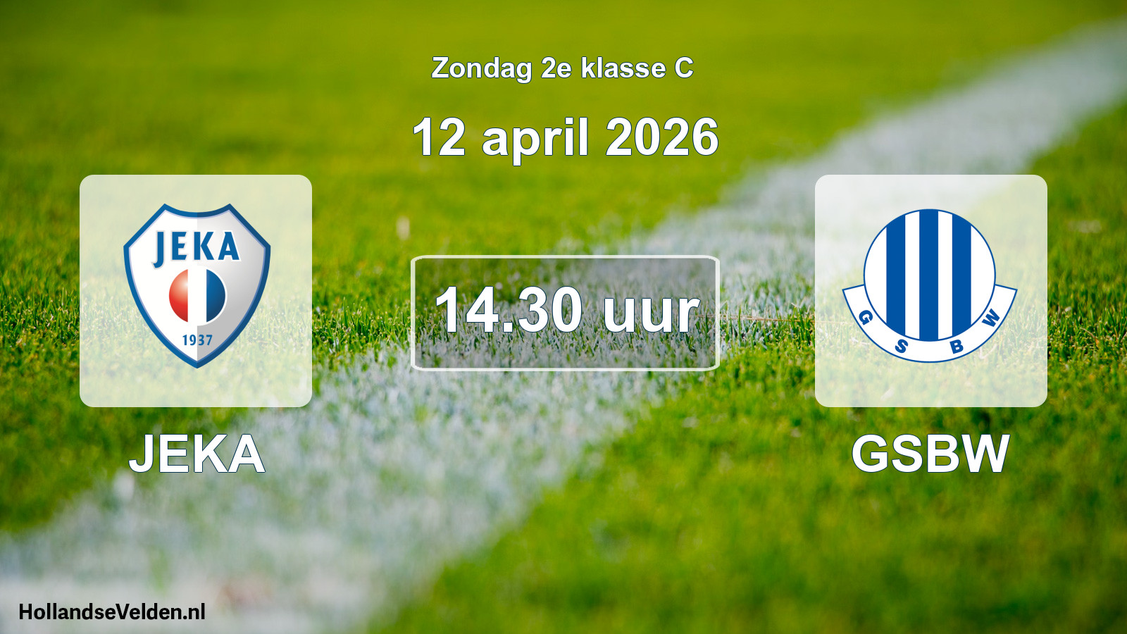 Geplande wedstrijd: JEKA - GSBW (12 april 2026)