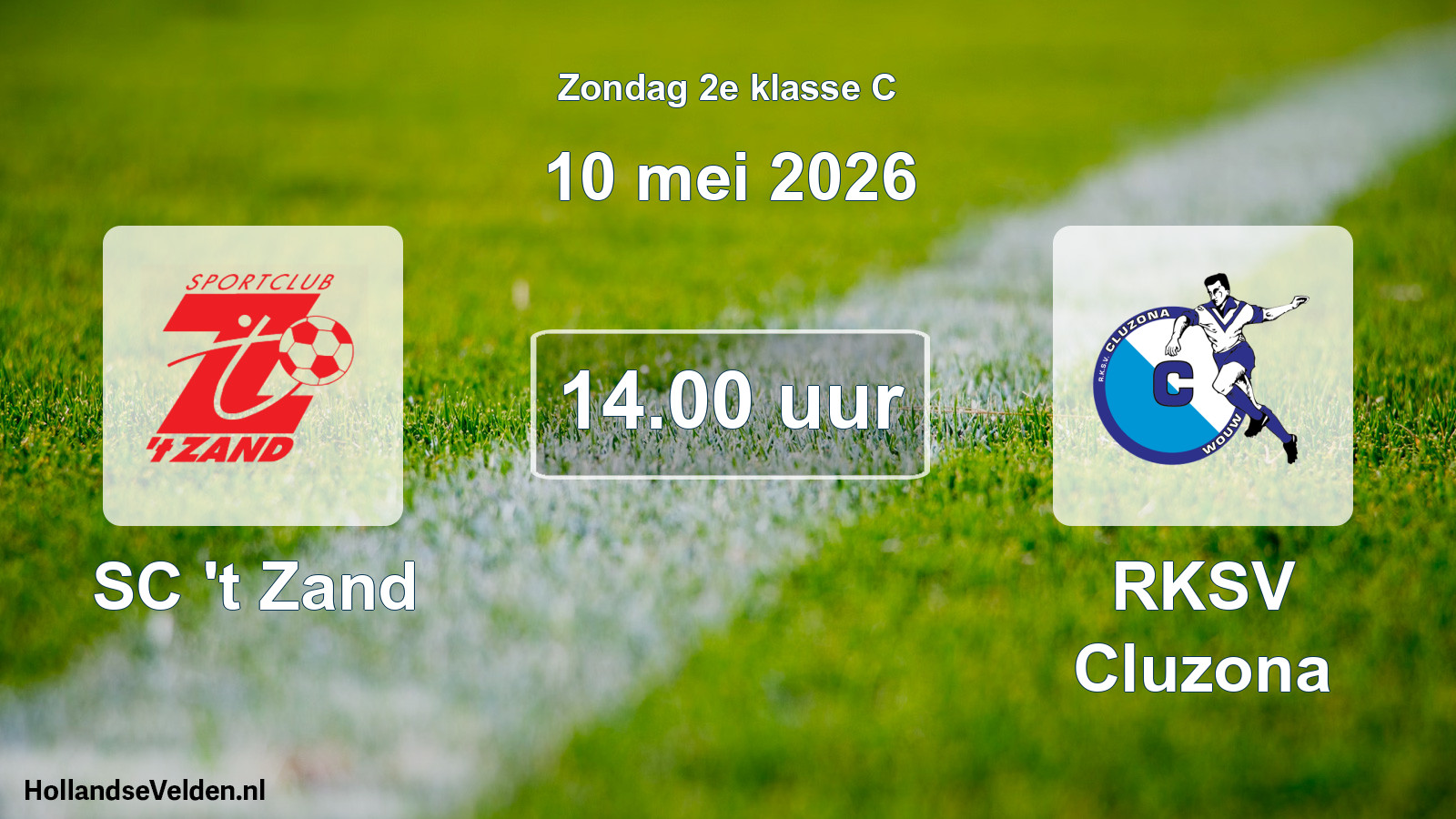 Geplande wedstrijd: SC 't Zand - RKSV Cluzona (10 mei 2026)