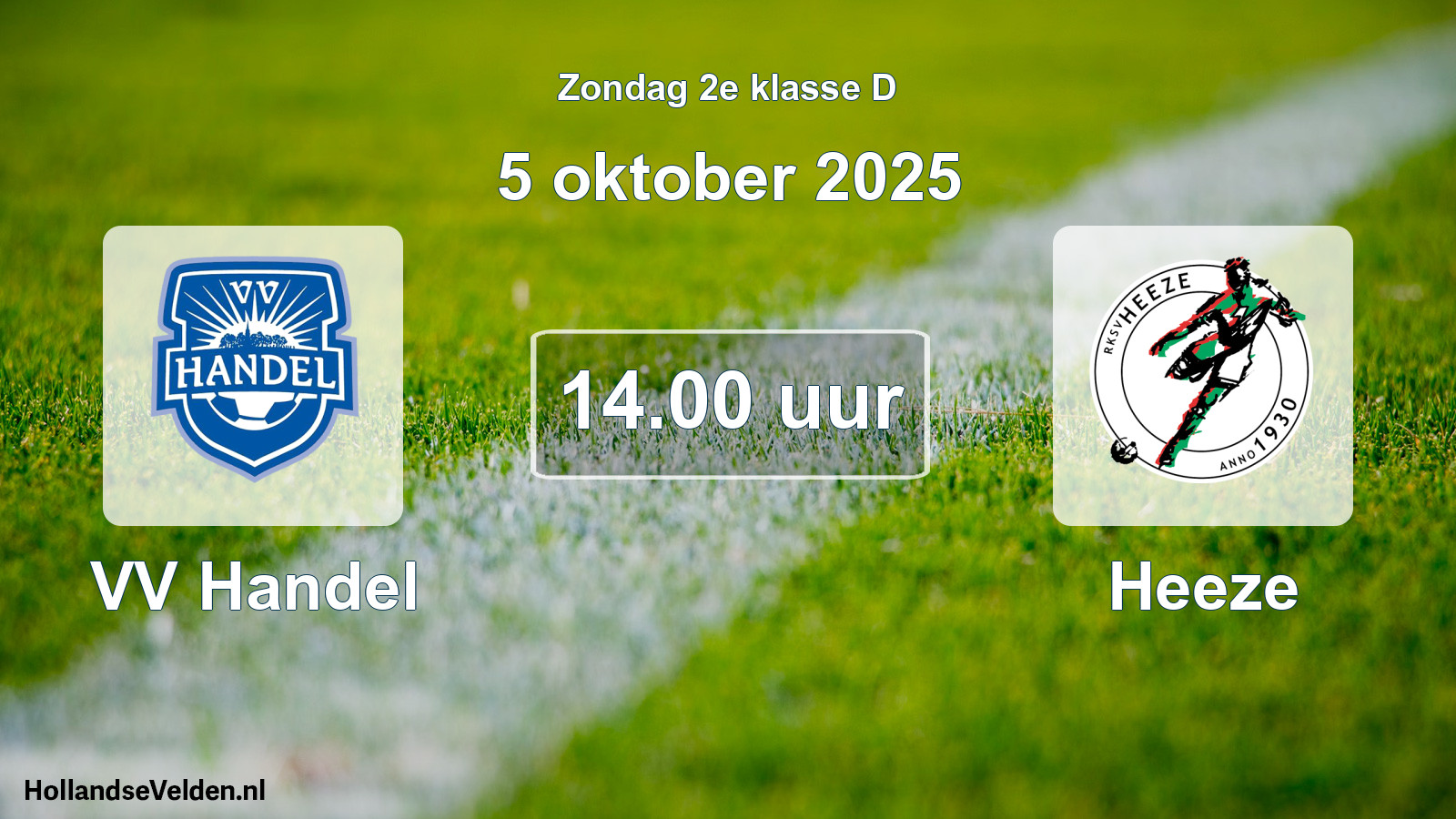 Geplande wedstrijd: VV Handel - Heeze (5 oktober 2025)