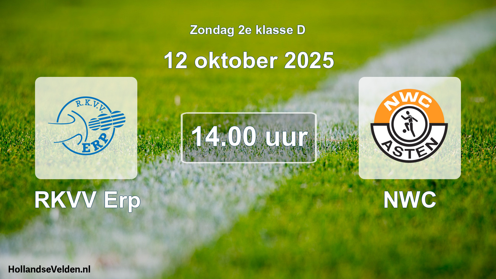 Geplande wedstrijd: RKVV Erp - NWC (12 oktober 2025)