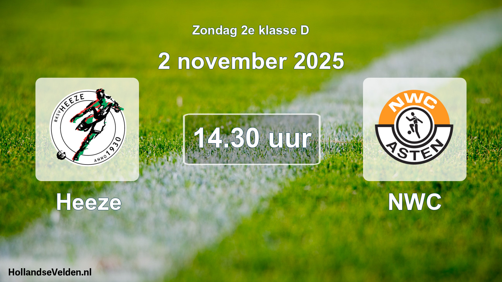 Geplande wedstrijd: Heeze - NWC (2 november 2025)