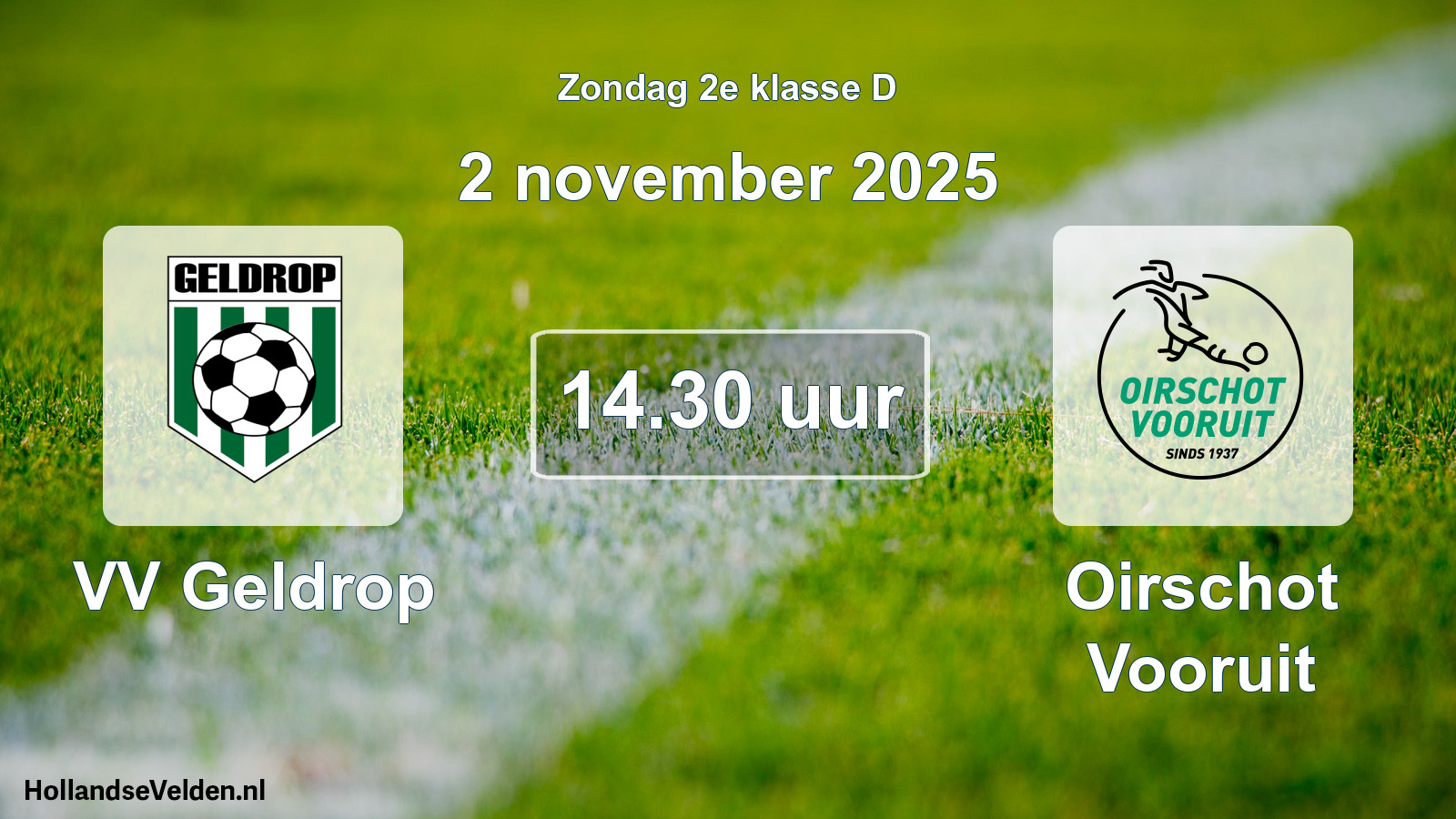Geplande wedstrijd: VV Geldrop - Oirschot Vooruit (2 november 2025)