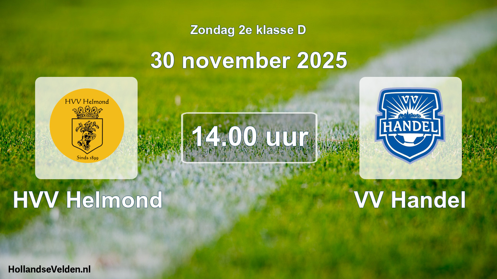 Scheduled Match: HVV Helmond - VV Handel (30 November 2025)