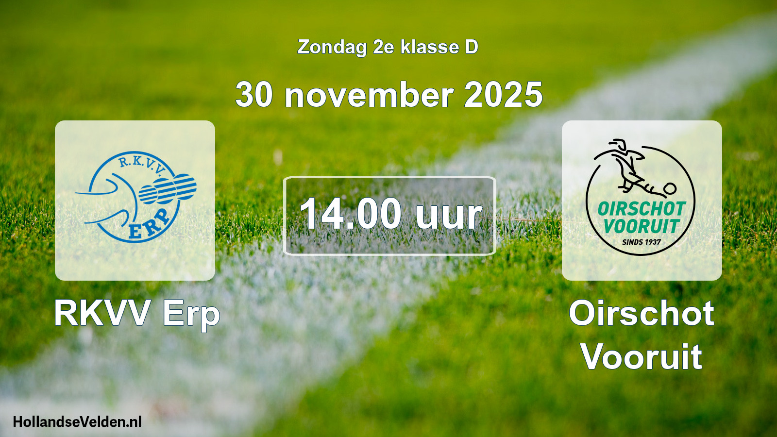 Geplande wedstrijd: RKVV Erp - Oirschot Vooruit (30 november 2025)