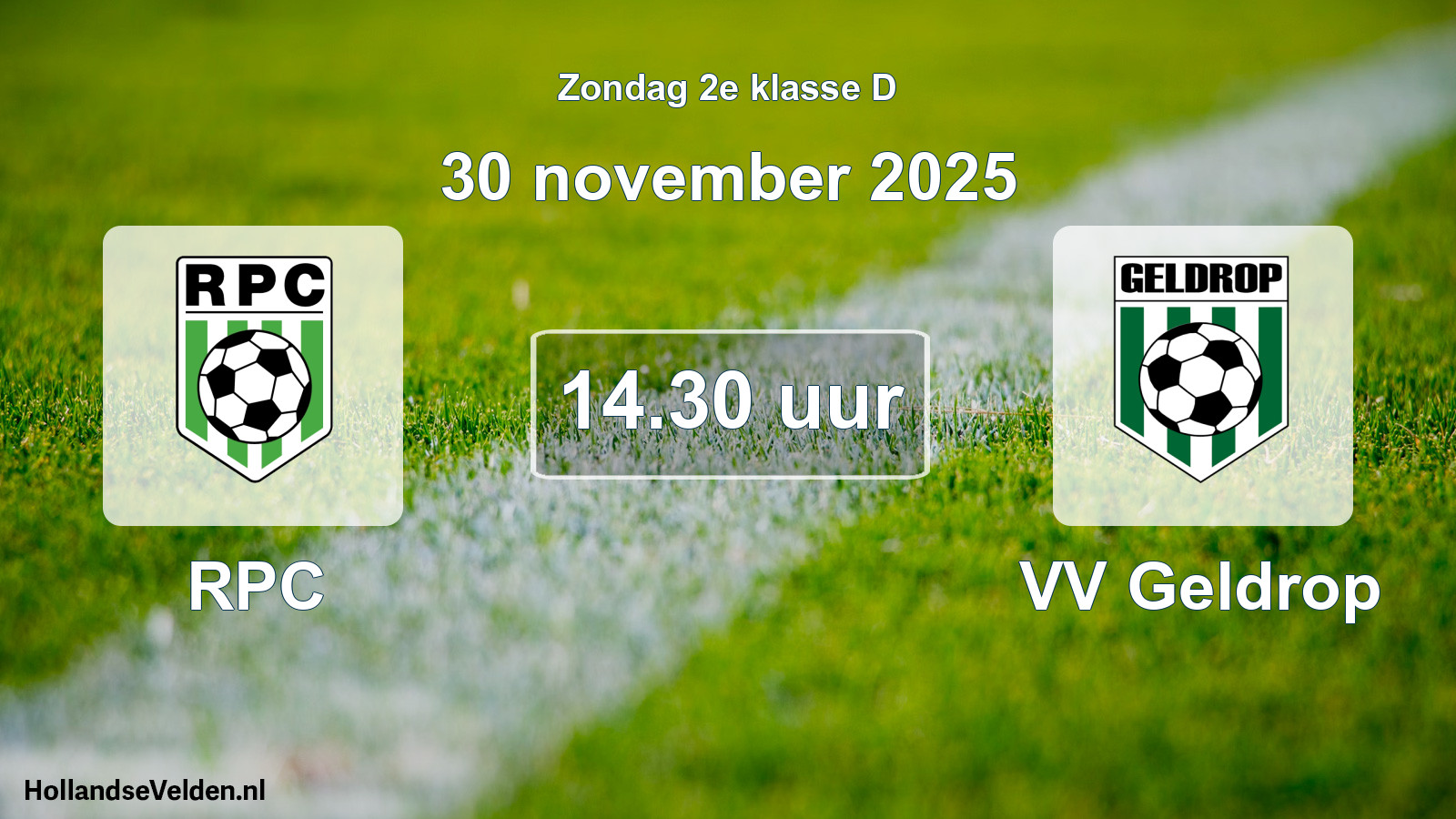 Geplande wedstrijd: RPC - VV Geldrop (30 november 2025)