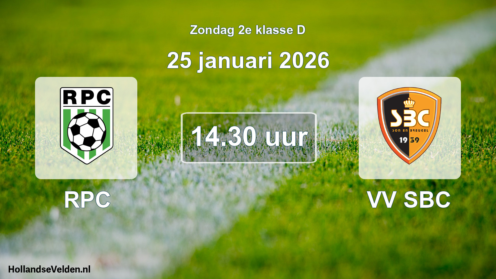 Geplande wedstrijd: RPC - VV SBC (25 januari 2026)
