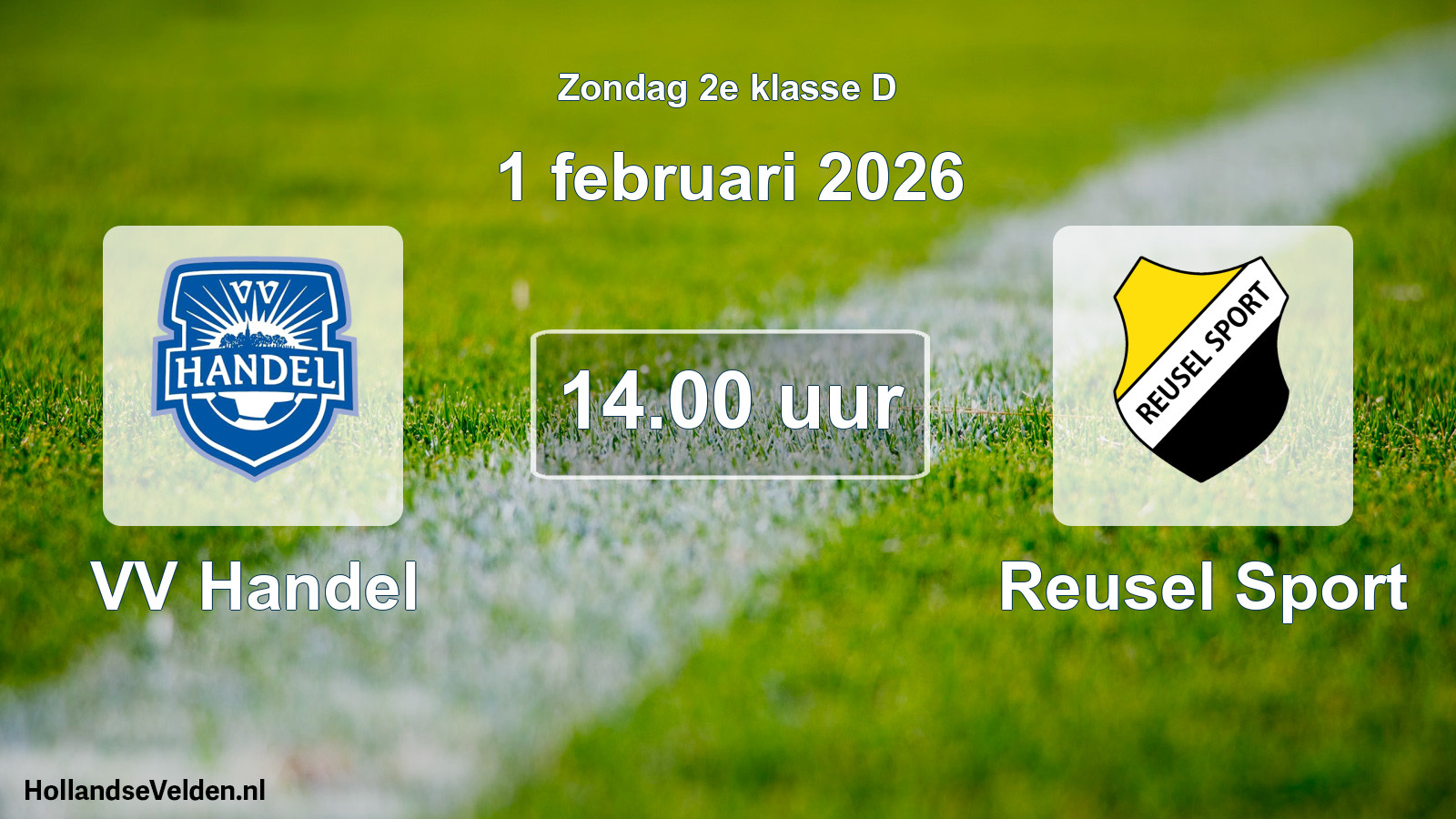 Geplande wedstrijd: VV Handel - Reusel Sport (1 februari 2026)