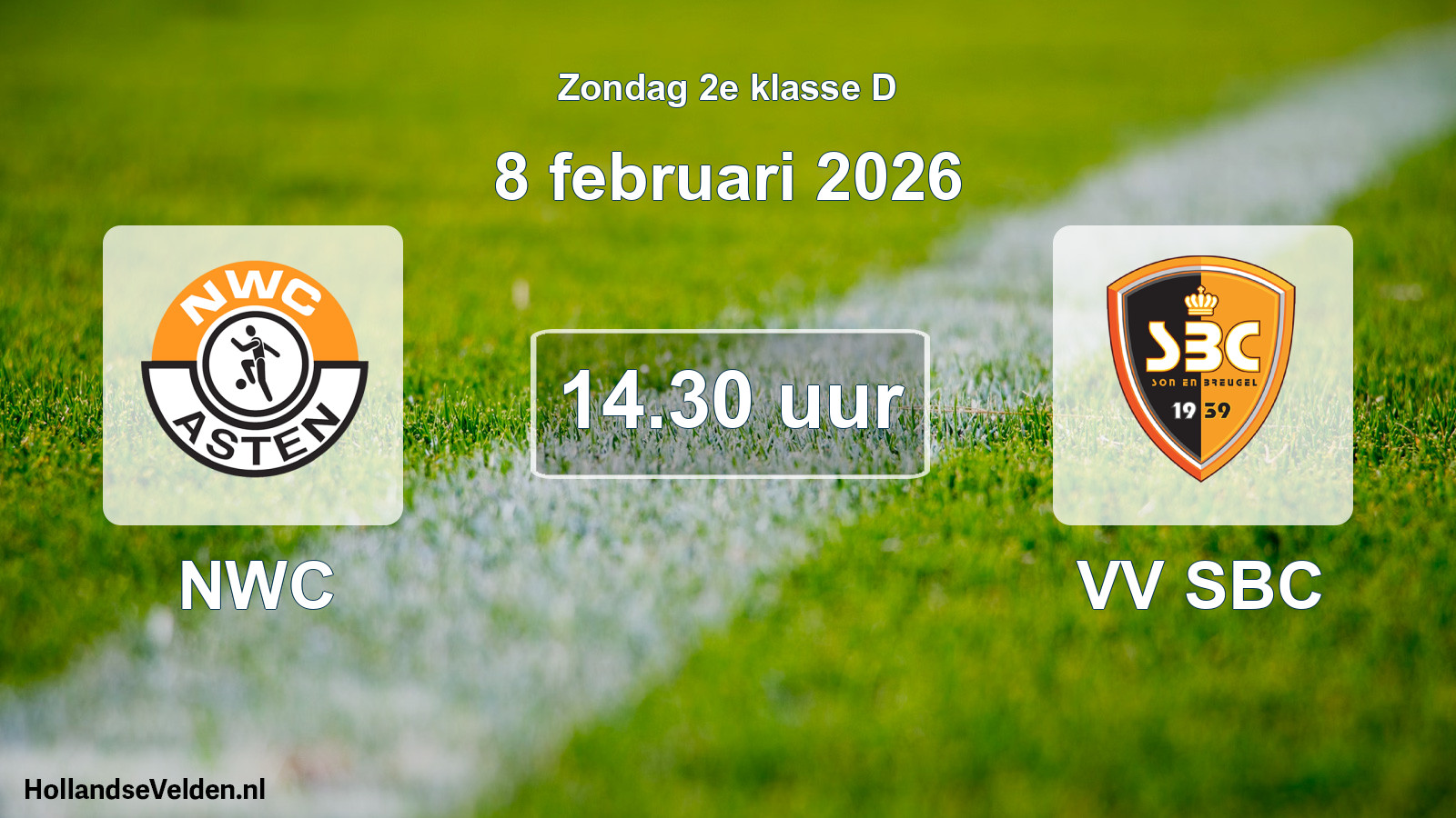 Geplande wedstrijd: NWC - VV SBC (8 februari 2026)