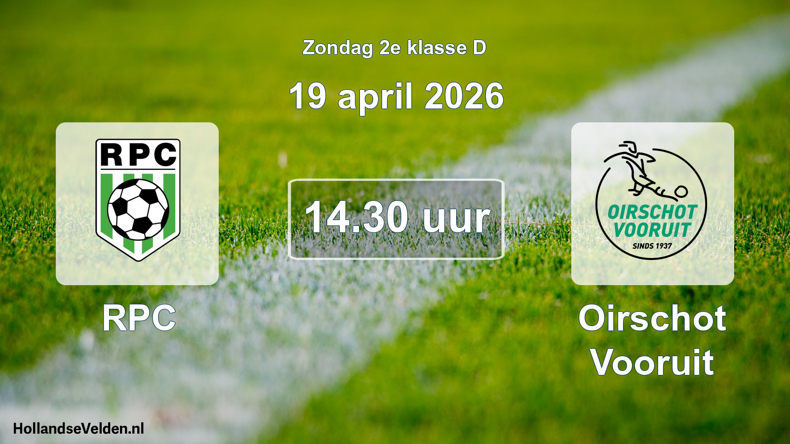 Geplande wedstrijd: RPC - Oirschot Vooruit (19 april 2026)