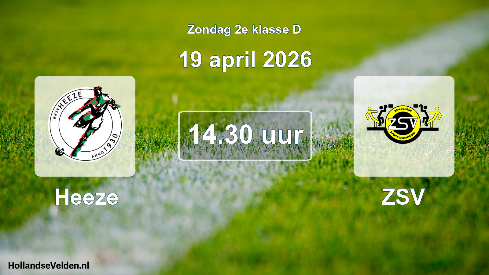 Geplande wedstrijd: Heeze - ZSV (19 april 2026)