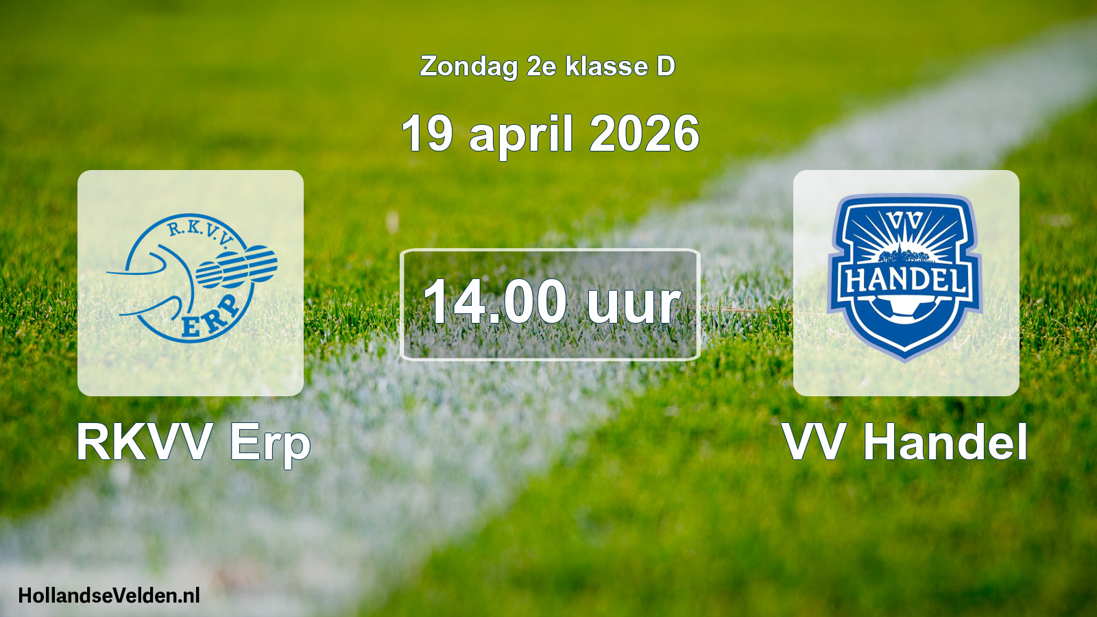 Geplande wedstrijd: RKVV Erp - VV Handel (19 april 2026)