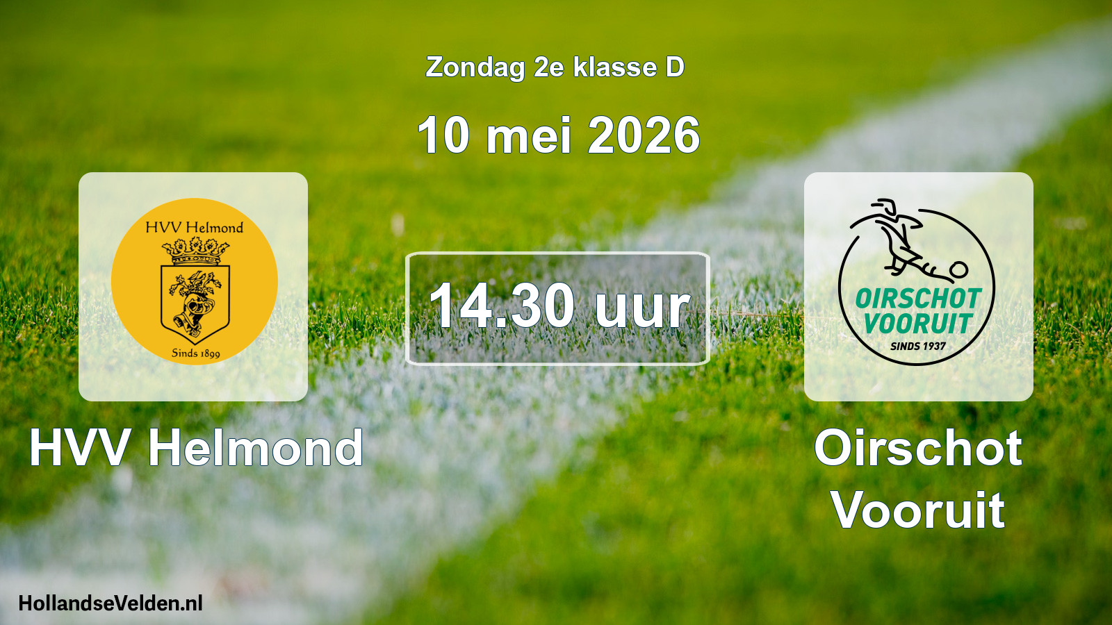 Geplande wedstrijd: HVV Helmond - Oirschot Vooruit (10 mei 2026)
