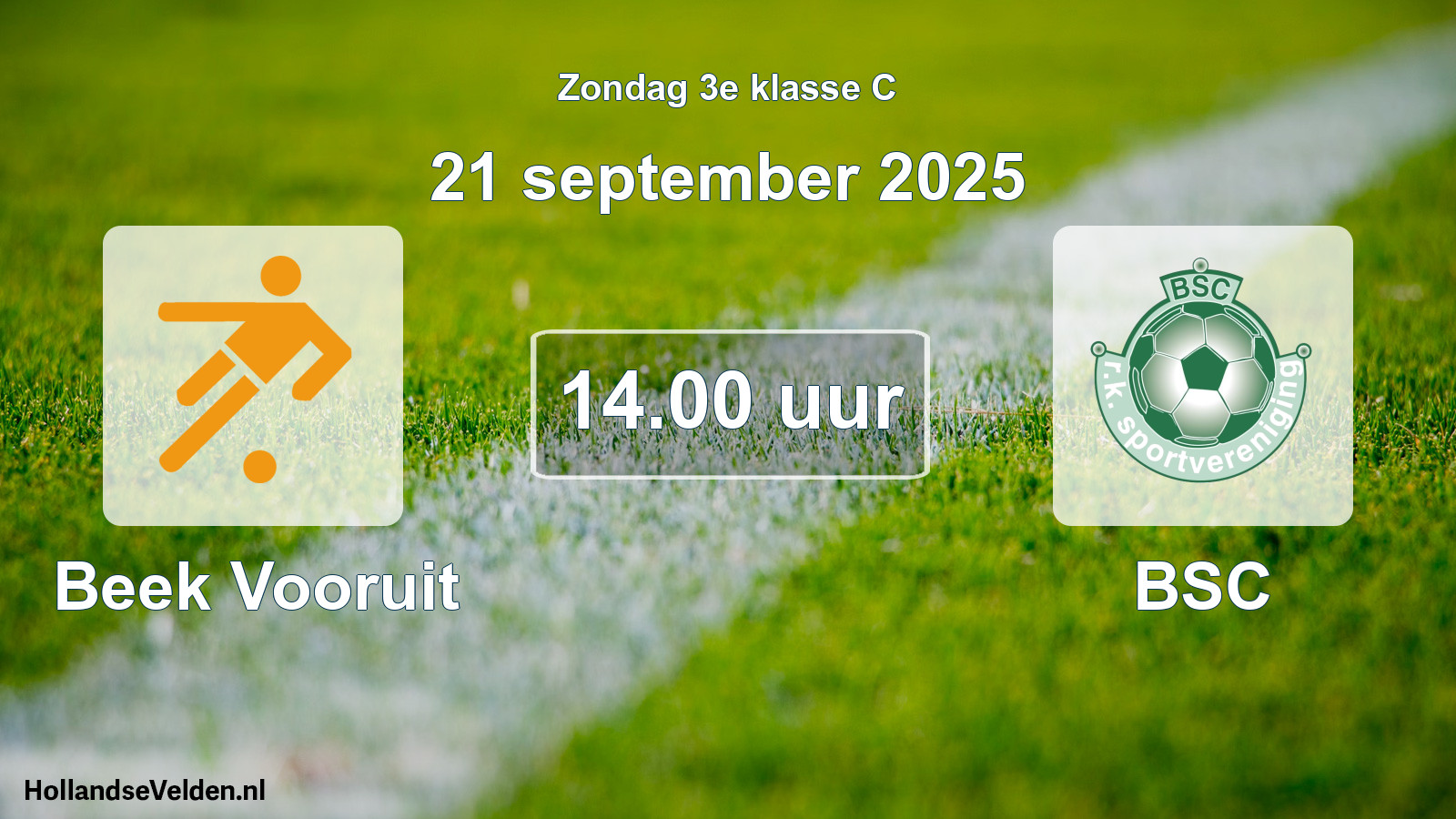 Scheduled Match: Beek Vooruit - BSC (21 September 2025)