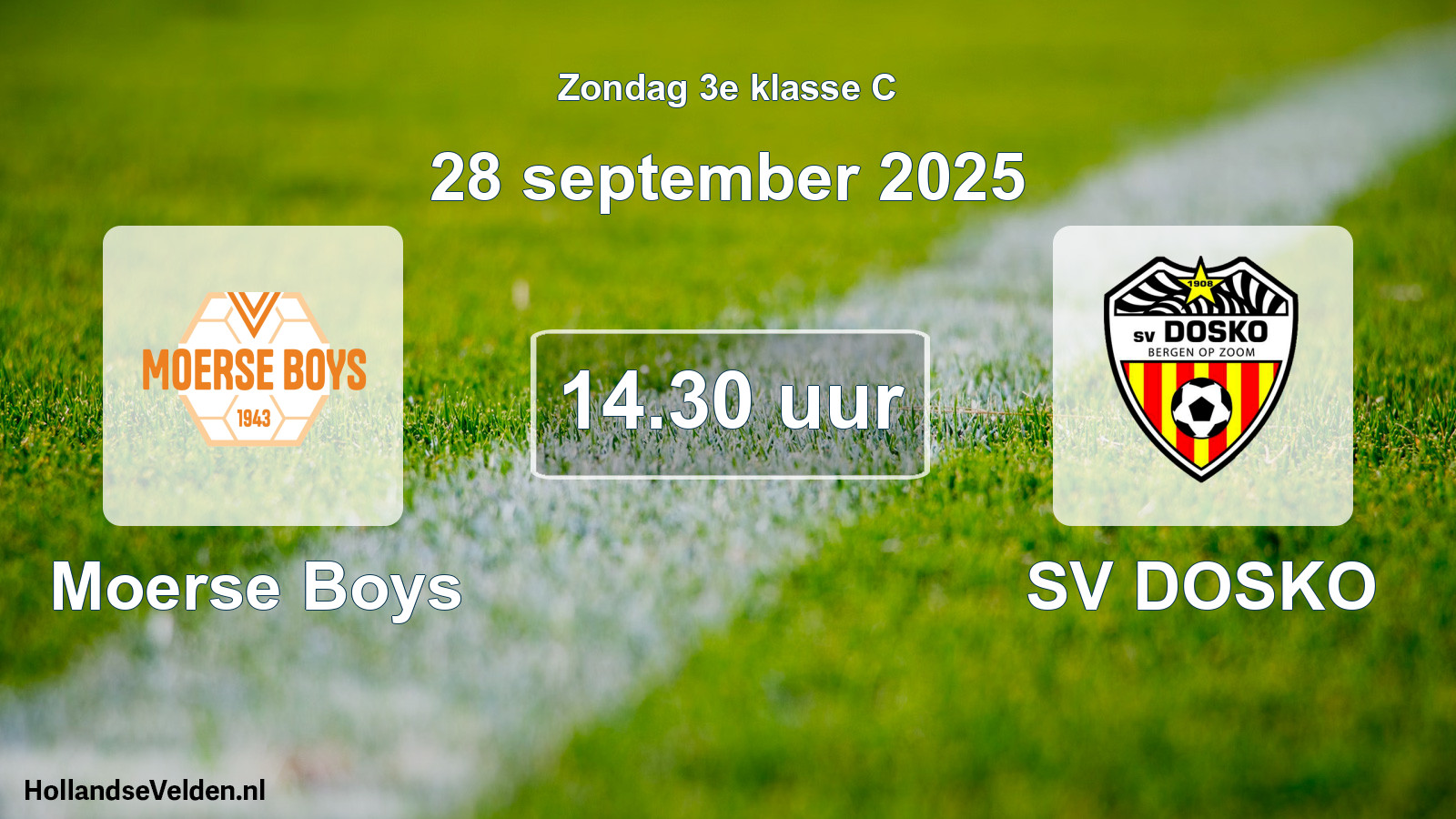 Scheduled Match: Moerse Boys - SV DOSKO (28 September 2025)