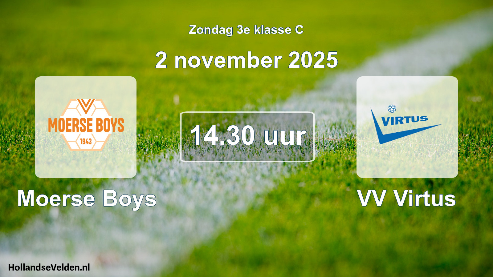 Geplande wedstrijd: Moerse Boys - VV Virtus (2 november 2025)
