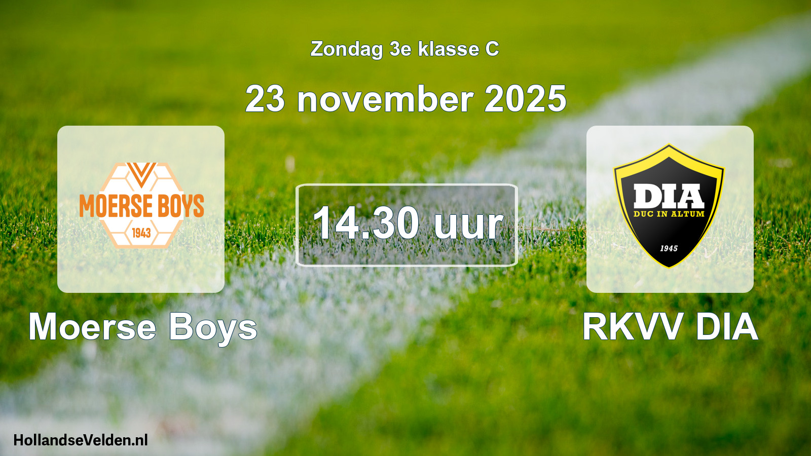 Scheduled Match: Moerse Boys - RKVV DIA (23 November 2025)