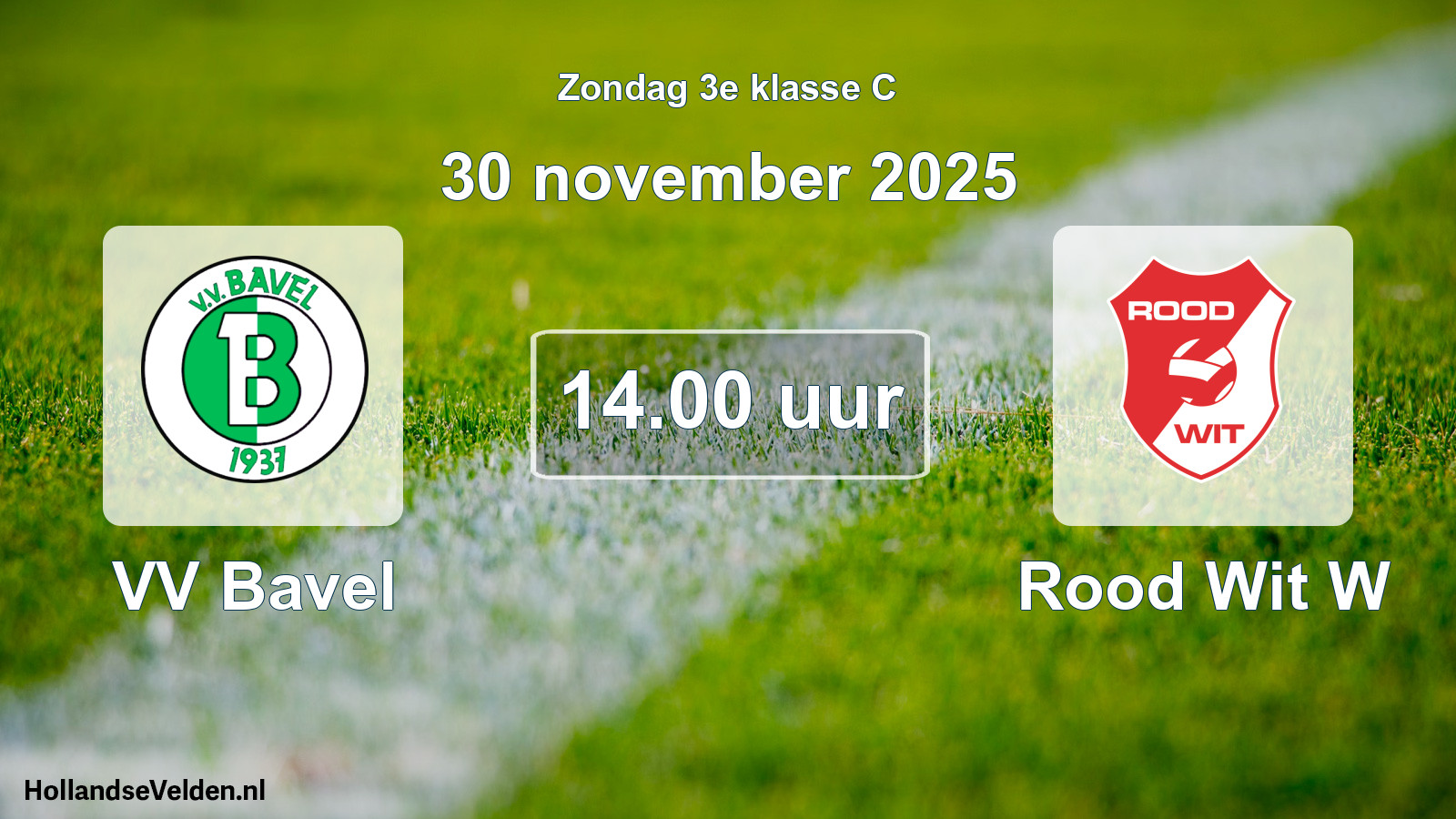 Geplande wedstrijd: VV Bavel - Rood Wit W (30 november 2025)
