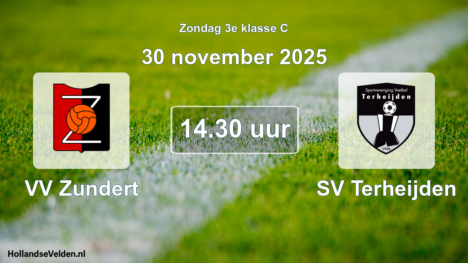 Geplande wedstrijd: VV Zundert - SV Terheijden (30 november 2025)