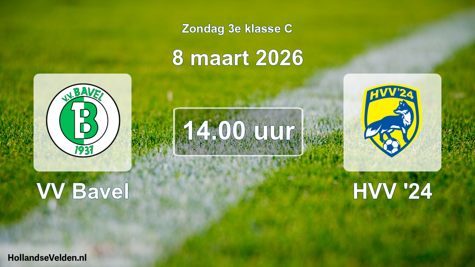 Geplande wedstrijd: VV Bavel - HVV '24 (8 maart 2026)