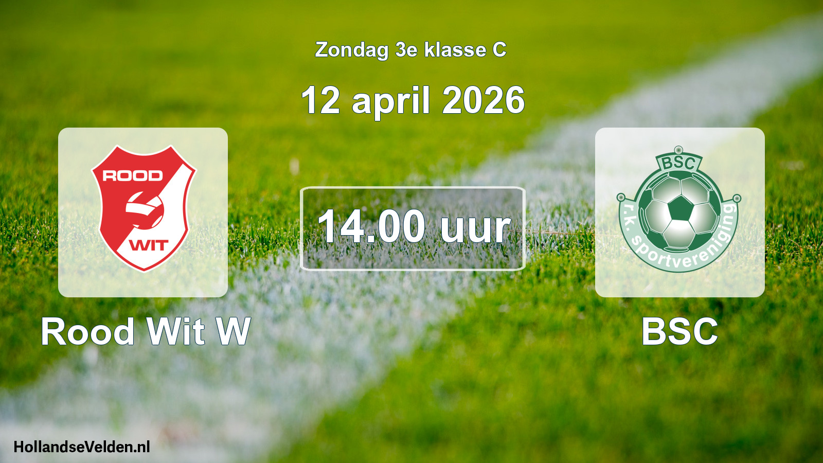 Scheduled Match: Rood Wit W - BSC (12 April 2026)