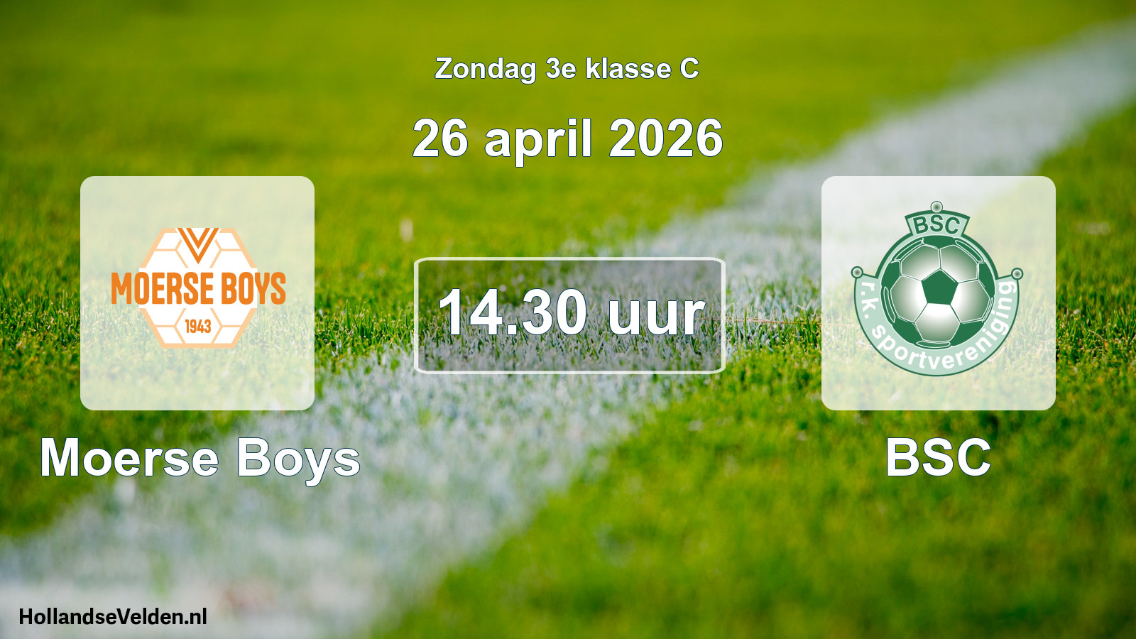 Scheduled Match: Moerse Boys - BSC (26 April 2026)