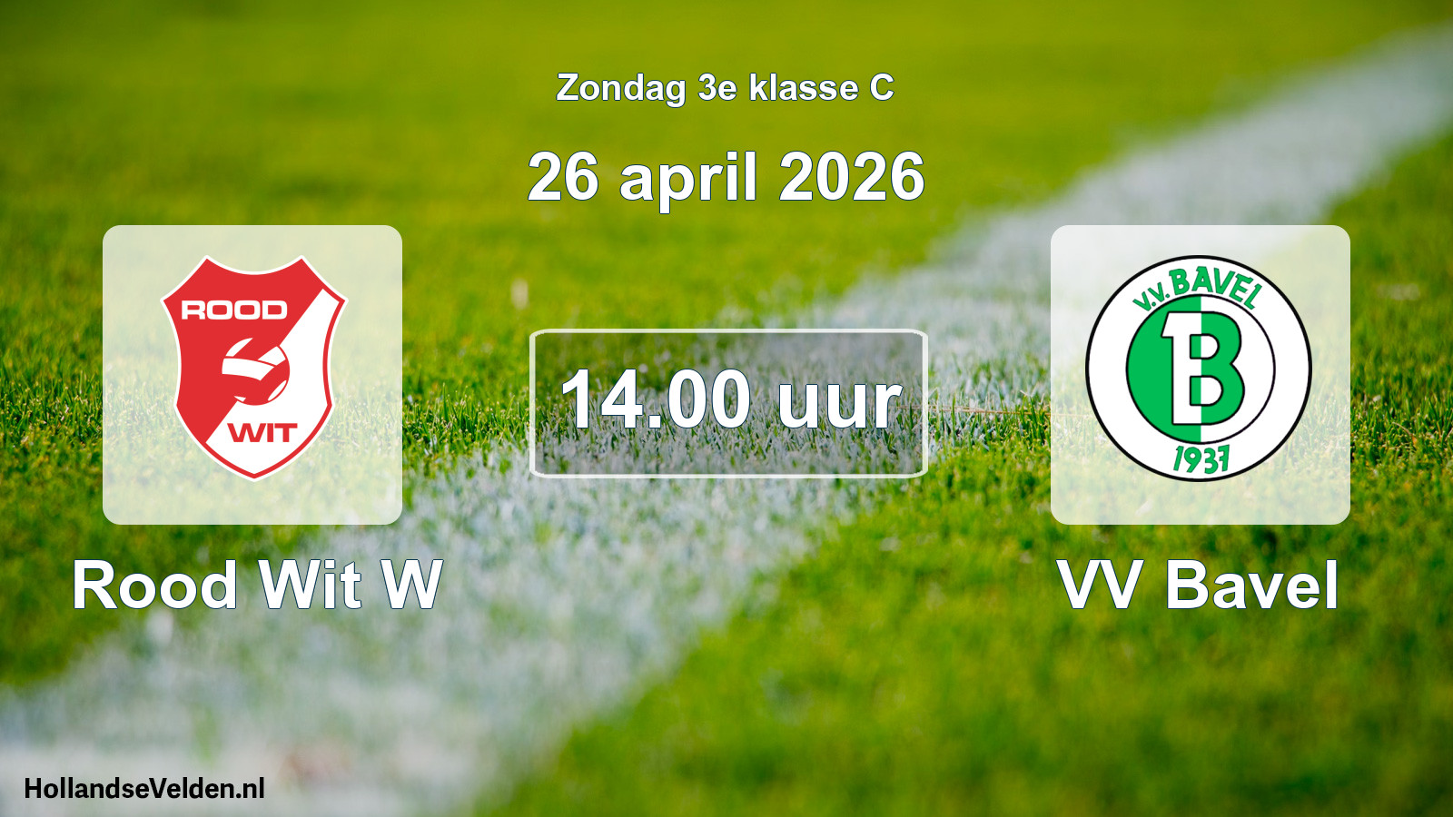 Scheduled Match: Rood Wit W - VV Bavel (26 April 2026)