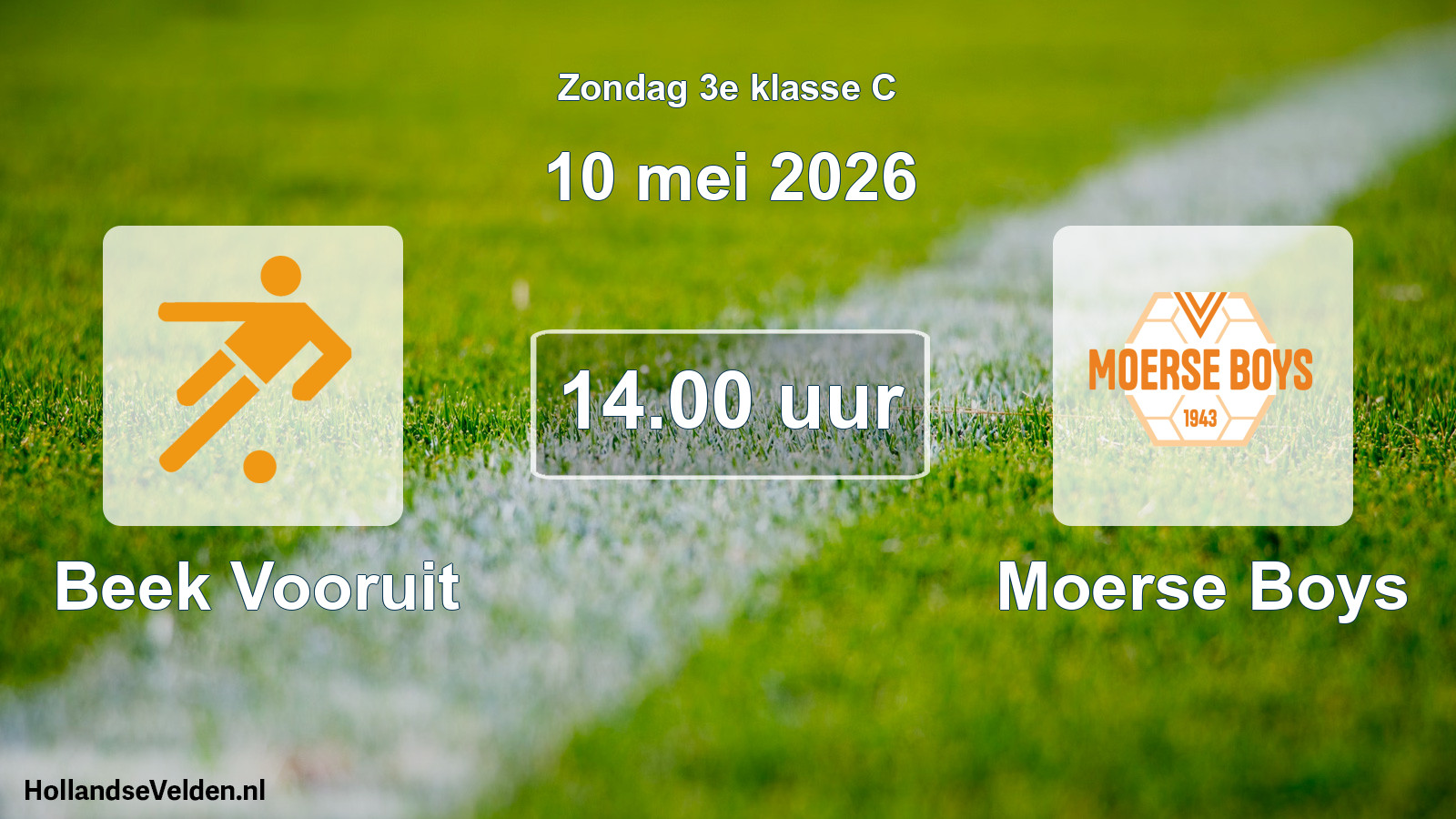 Geplande wedstrijd: Beek Vooruit - Moerse Boys (10 mei 2026)