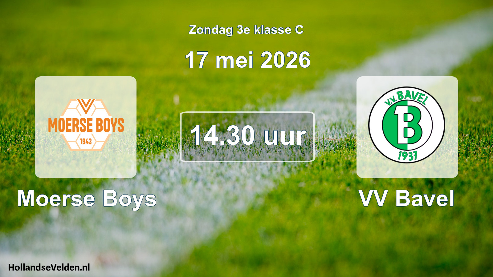 Geplande wedstrijd: Moerse Boys - VV Bavel (17 mei 2026)