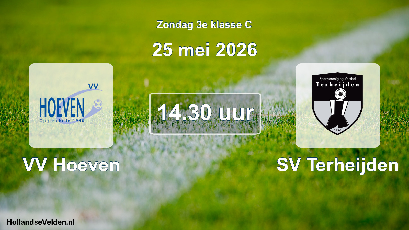 Geplande wedstrijd: VV Hoeven - SV Terheijden (25 mei 2026)