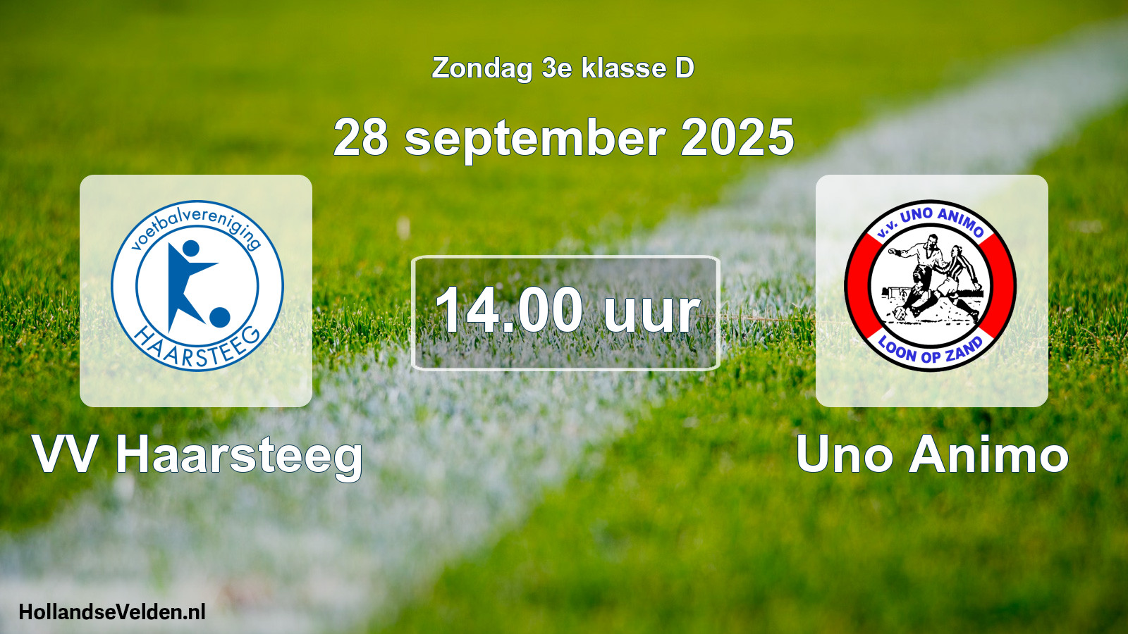 Geplande wedstrijd: VV Haarsteeg - Uno Animo (28 september 2025)