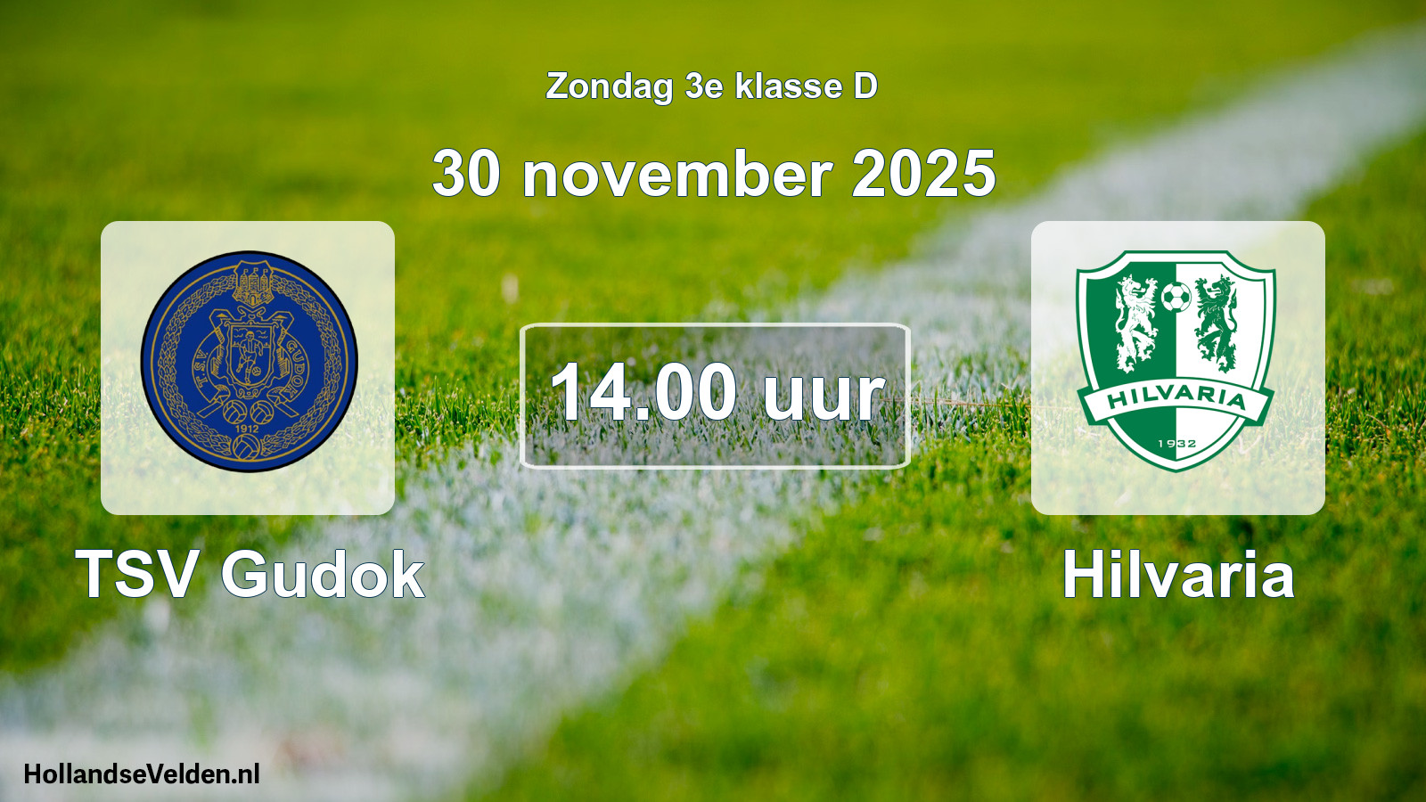 Geplande wedstrijd: TSV Gudok - Hilvaria (30 november 2025)
