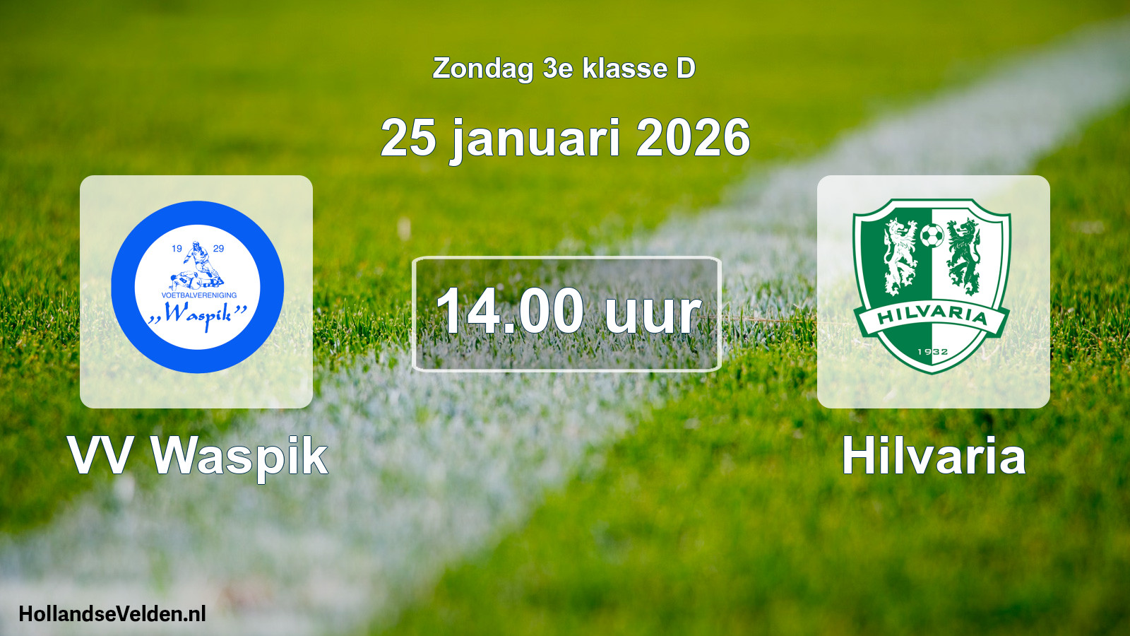 Scheduled Match: VV Waspik - Hilvaria (25 January 2026)