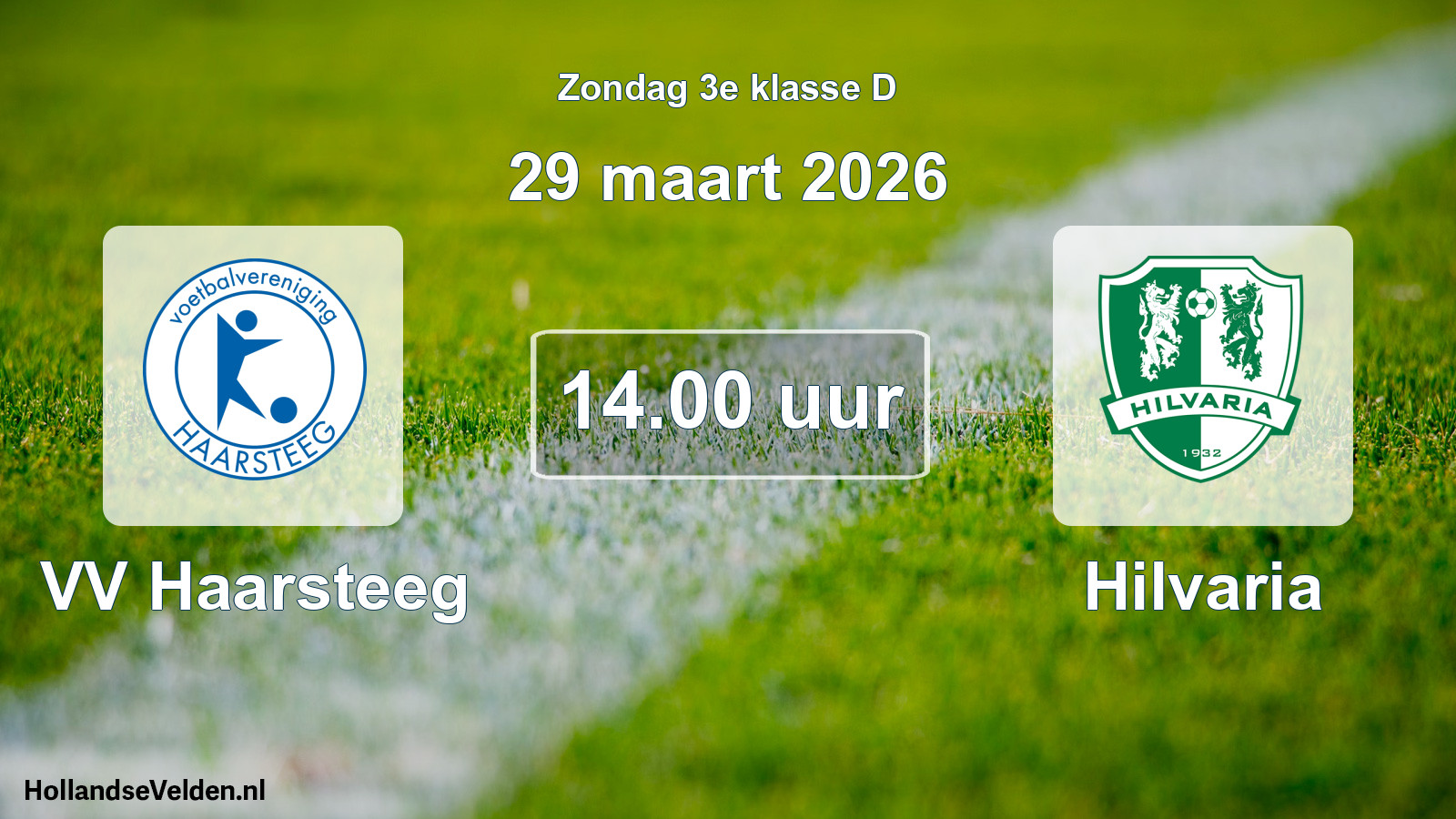 Geplande wedstrijd: VV Haarsteeg - Hilvaria (29 maart 2026)