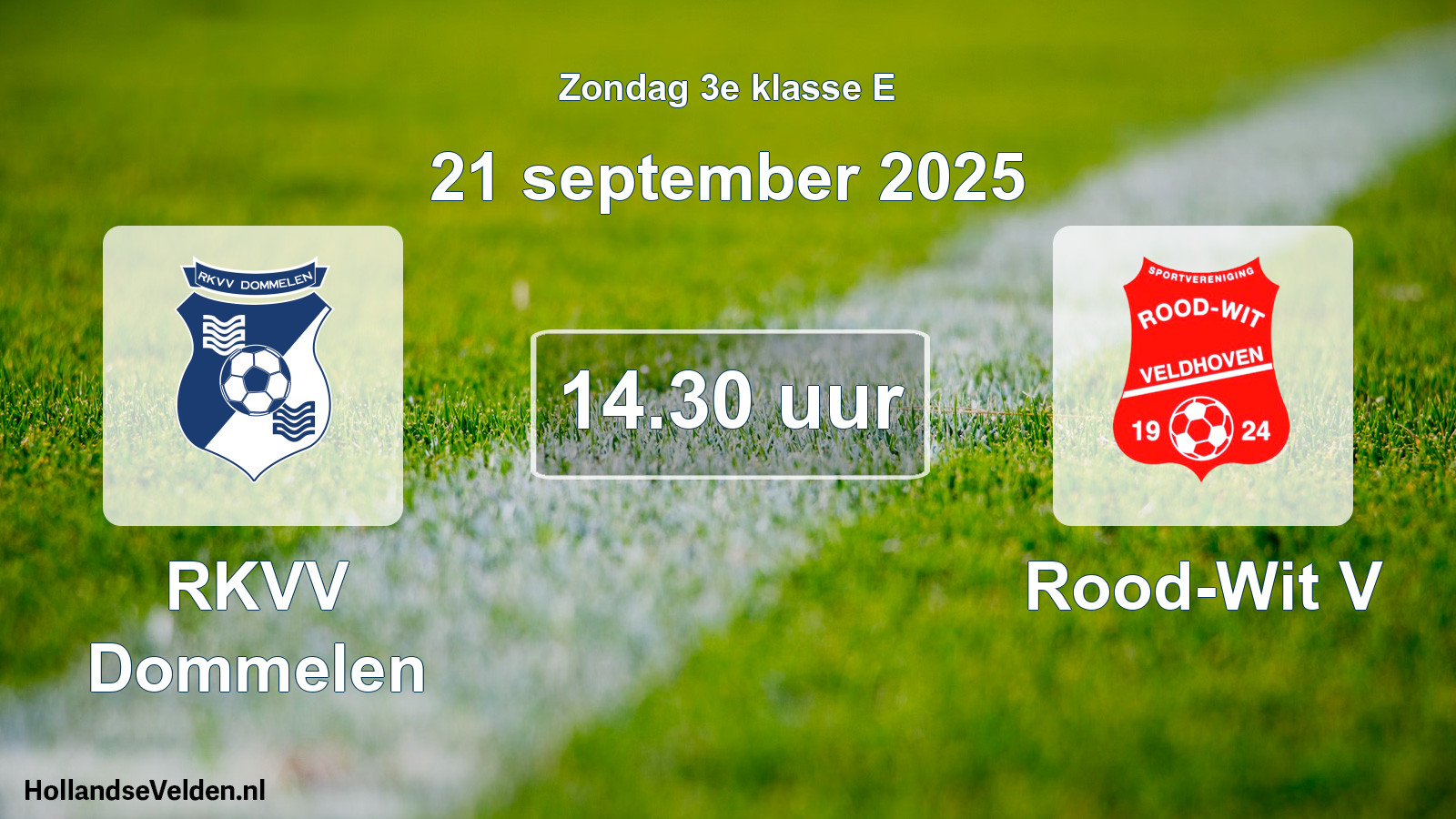 Scheduled Match: RKVV Dommelen - Rood-Wit V (21 September 2025)