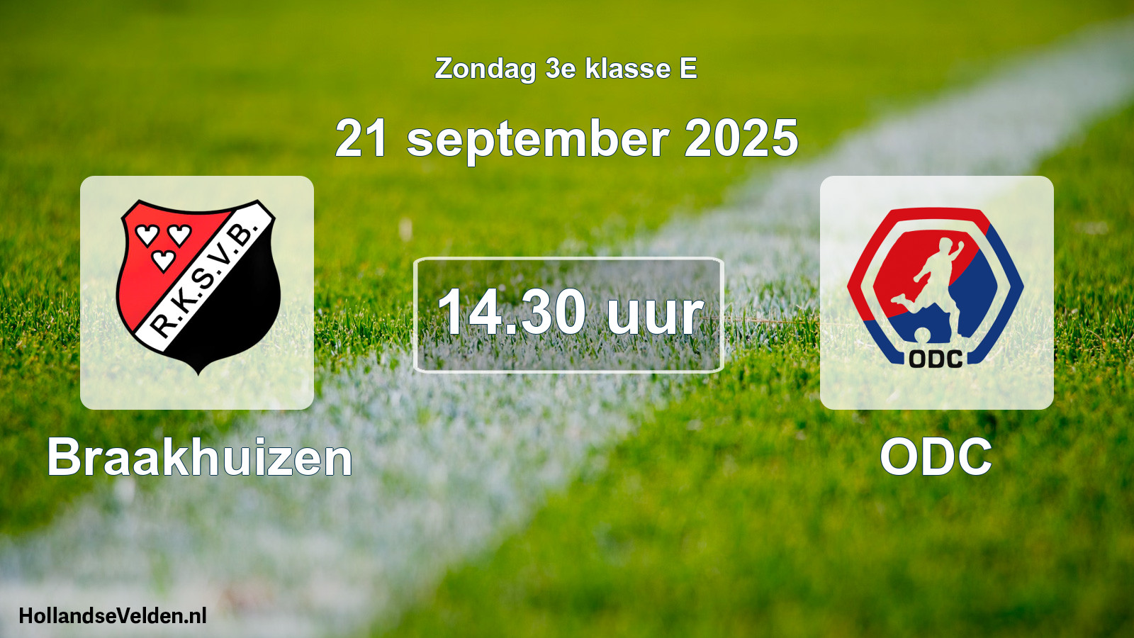 Geplande wedstrijd: Braakhuizen - ODC (21 september 2025)