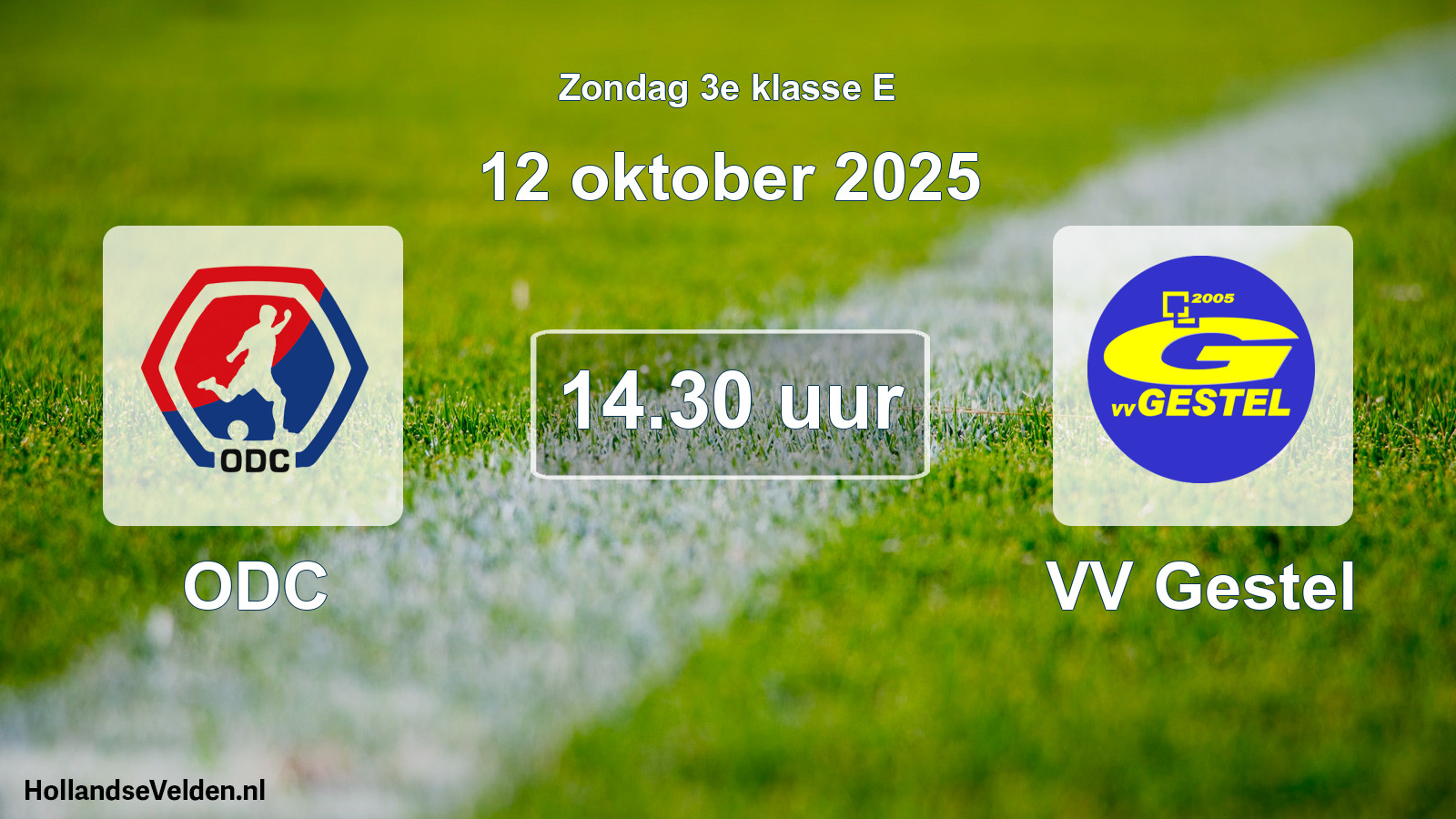 Geplande wedstrijd: ODC - VV Gestel (12 oktober 2025)