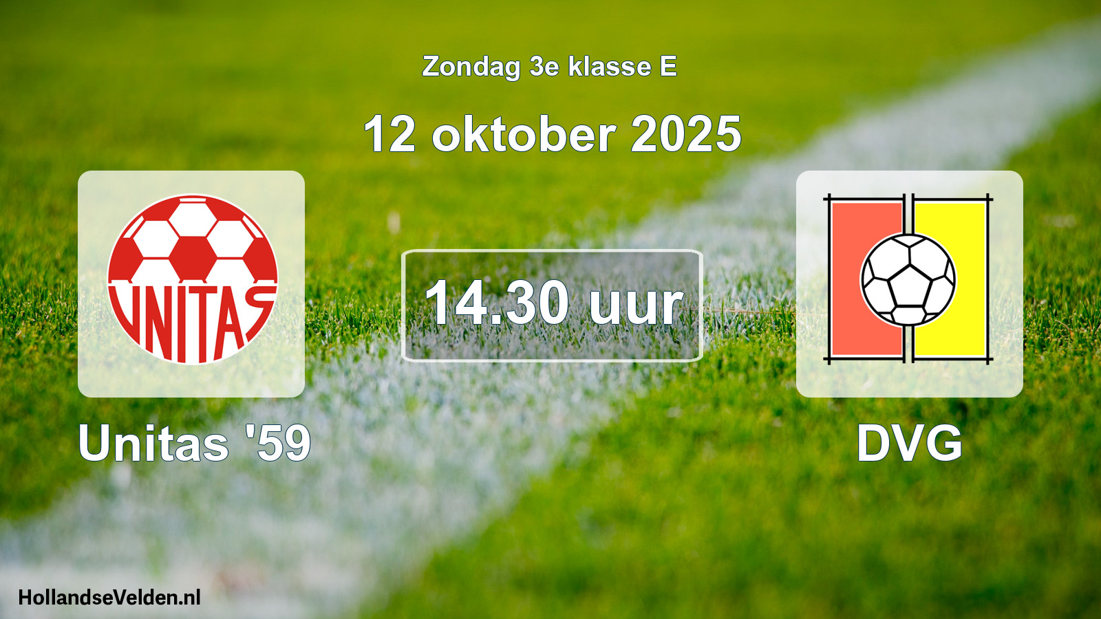 Geplande wedstrijd: Unitas '59 - DVG (12 oktober 2025)