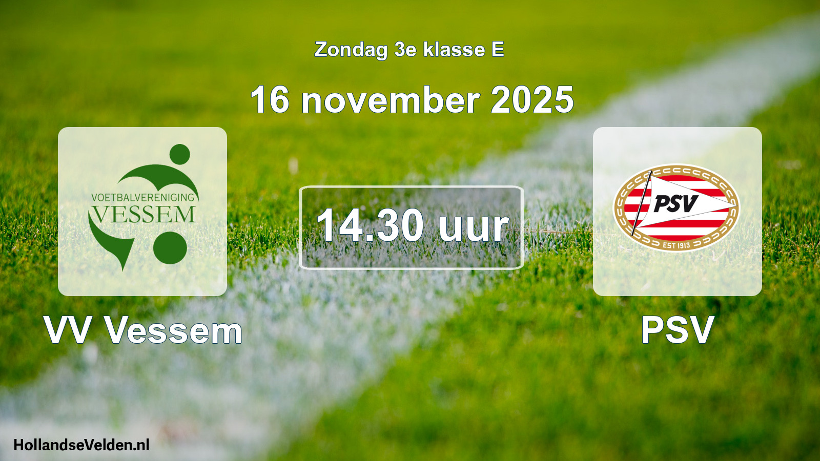 Geplande wedstrijd: VV Vessem - PSV (16 november 2025)
