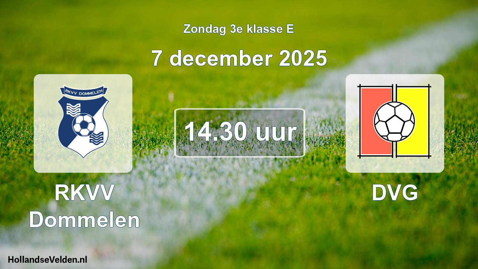 Geplande wedstrijd: RKVV Dommelen - DVG (7 december 2025)