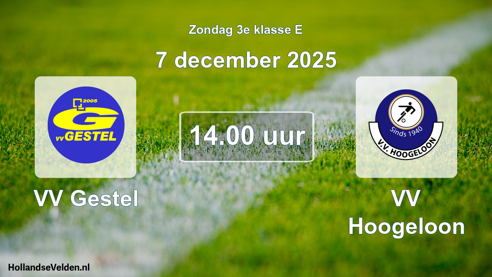 Scheduled Match: VV Gestel - VV Hoogeloon (7 December 2025)