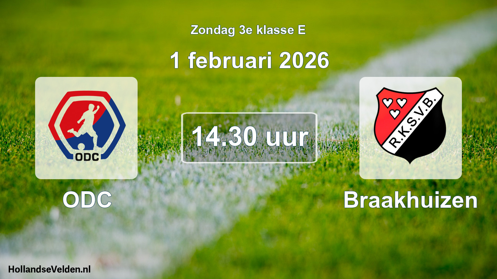 Geplande wedstrijd: ODC - Braakhuizen (1 februari 2026)
