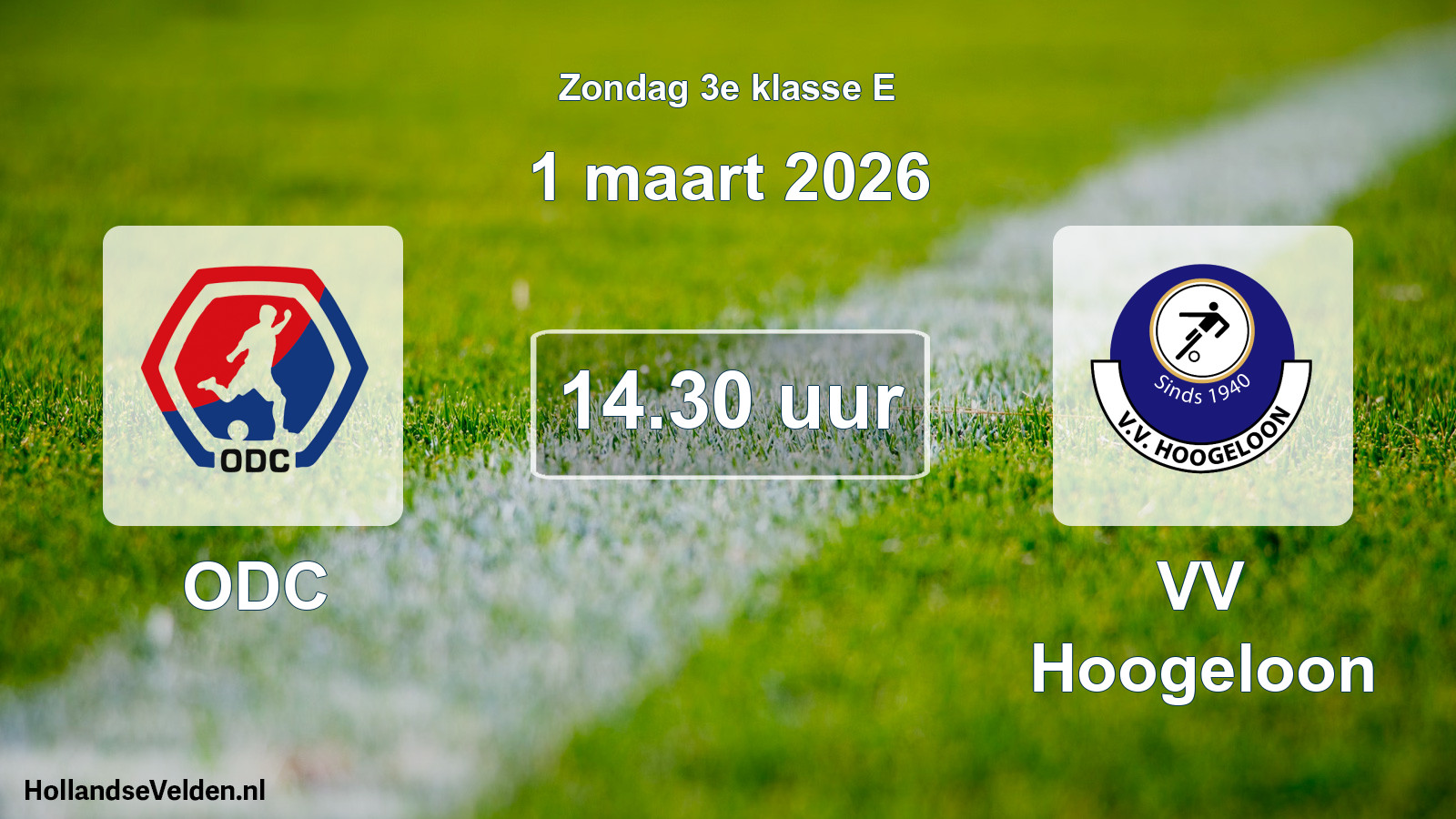 Geplande wedstrijd: ODC - VV Hoogeloon (1 maart 2026)